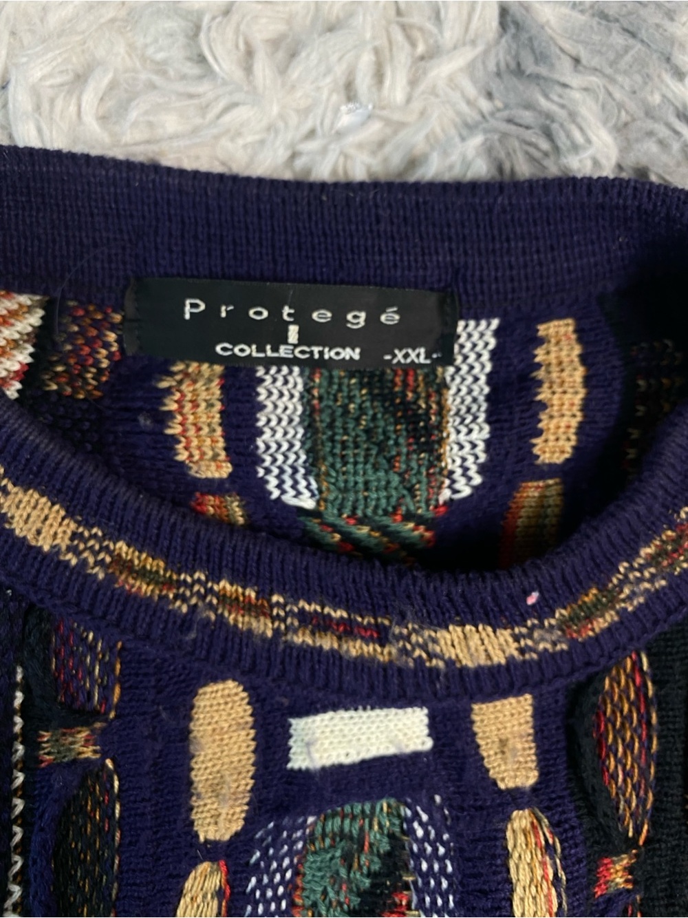 Vintage Protege Coogi Style Sweater Size Men’s XXL Multicolor - Picture 6 of 9